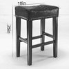 TROPOW 26" PU Leather Counter Stools, Modern Nailhead Trim Saddle Barstools, Island Chairs, Backless Upholstered Counter Height Stools - 3 of 4