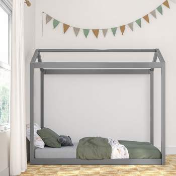Whizmax Canopy Bed Frame With Headboard, Upholstered Canopy Platform Bed, Button Tufted, No Box Spring Required, Easy Assembly, Gray : Target Whizmax Canopy Bed Frame With Headboard, Upholstered Canopy Platform Bed, Button Tufted, No Box Spring Required, Easy Assembly, Gray : Target