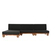 Scott Living Dulcie 4 Piece Outdoor Acacia Wood L Shape Sectional Sofa with Removable Cushions - 4 of 4