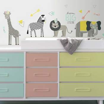 RoomMates Little Explorer Animal Peel and Stick Wall Decal