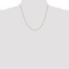 Black Bow Jewelry 1mm, 14k Yellow Gold Diamond Cut Singapore Chain Necklace - 2 of 4