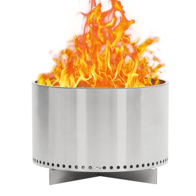 20.5 Inch Smokeless Fire Pit, 304 Stainless Steel Wood Burning Fireplaces Portable Safe Burning Firepit for Outside Patio Camping