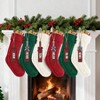 6PACK LumaBria 18Inch Knitted Personalized Stockings Holiday Party Tree Family Home Decor Red White Green - 4 of 4