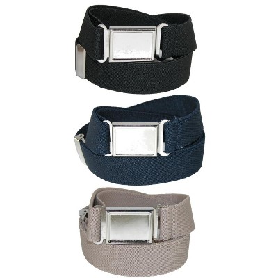 Ctm Kids' Adjustable Elastic Belt With Magnetic Buckle (pack Of 3 ...