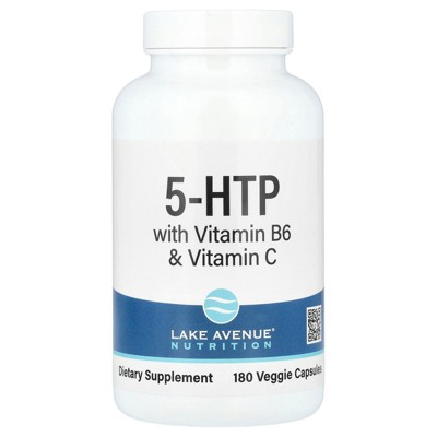 Lake Avenue Nutrition 5-HTP with Vitamin B6 & Vitamin C, 180 Veggie Capsules