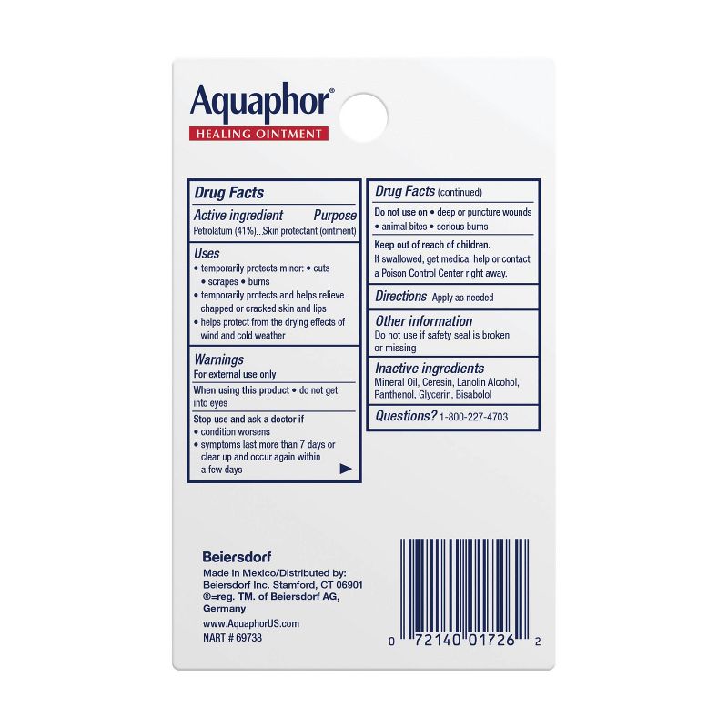 Aquaphor Healing Ointment Skin Protectant Advanced Therapy Moisturizer for Dry and Cracked Skin Unscented, 3 of 7