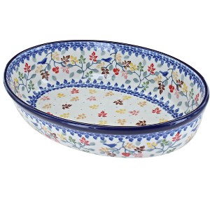 Blue Rose Polish Pottery 299 Ceramika Small Oval Baking Dish - 1 of 1