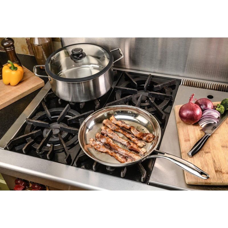 Frieling, Black Cube Stainless Fry pan, Satin, 4 of 6