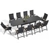Crestlive Products Modern Aluminum Outdoor Dining sets Expandable Patio Dining Table with Floding chairs for 4-10 People Outside - 2 of 4