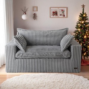 MAXYOYO Bean Bag Chair for Living Room, Upholstered Loveseat Sofa Couch with Deep Seating, No Assembly - 1 of 4