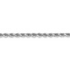 Black Bow Jewelry 2mm 10k White Gold Solid Diamond Cut Rope Chain Necklace - 3 of 4