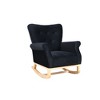 Velvet High Back Rocking Chair for Nursery with Padded Seat - 4 of 4