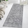 Rug Non Slip, Washable Vintage Rug, Stain Resistant Carpet Floral Distressed Low Pile Floor Cover for Living Room Dining Room Bedroom - 3 of 4