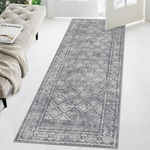 Acekool 6x9 Vintage Washable Rug – Soft Low-Pile Abstract Design, Non-Slip & Kid-Friendly for Living Room, Bedroom - 1 of 4