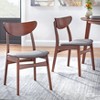 3pc Vance Dining Set Walnut/Black- Buylateral: Mid-Century Inspired, Beech Wood Legs, Foam-Cushioned Chairs - image 2 of 4