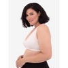 Leading Lady The Meryl - Cotton Front-Closure Comfort & Sleep Bra in White,  Size: 34F/G/H