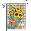 Sunflower Watering Can Fall Garden Flag Pumpkins Floral 12.5"x18" Briarwood Lane - 2 of 4