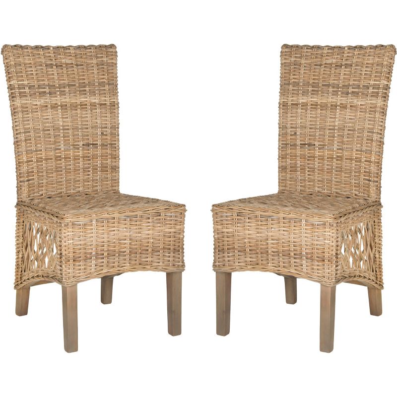 Sumatra 19''H Rattan Side Chair (Set of 2) - Natural - Safavieh., 1 of 7