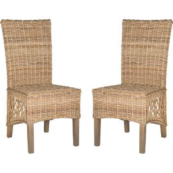Sumatra 19''H Rattan Side Chair (Set of 2) - Natural - Safavieh.