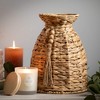 16.75"H and 11.75"H Sullivans Beaded Tassel Urn Basket - Set of 2, Brown - 3 of 3