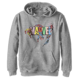 Boy's Marvel Superheroes of Earth Pull Over Hoodie - 1 of 4