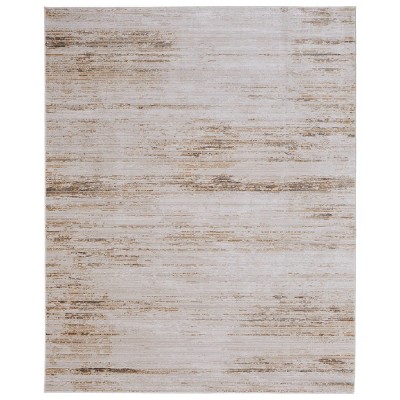Deja Modern Distressed Ivory/Brown/Tan Area Rug