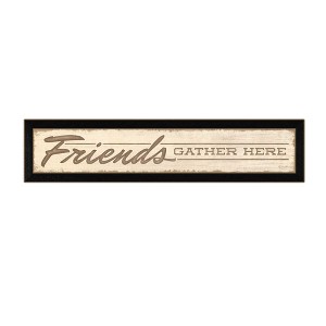 Fisfet "Friend a Gather Here" By Lauren Rader, Printed Wall Art, Ready To Hang Framed Poster, Black Frame - 1 of 4