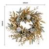 KWPZQEB Christmas Wreath, Decorated with Christmas Balls, Pine Cones, Pine Needles & Silver Berries, Artificial Christmas Wreaths for Front Door 2PCS - 2 of 4