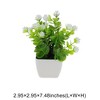 Unique Bargains Realistic Artificial Plants Eucalyptus & Lotus Arrangement Plastic 2.95"x2.95"x7.48" 1 Pcs - 3 of 4