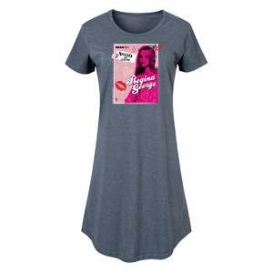 Women's Mean Girls Regina George Naughty List Legend Graphic T-shirt Dress - Heather Blue - Small - 1 of 4