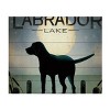 Trademark Fine Art -Ryan Fowler 'Moonrise Black Dog Labrador Lake' Matted Framed Art - 2 of 4