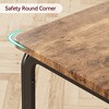 5-Piece Kitchen Dining Room Table Chair Set, Metal Frame Dining Set with Wooden Tabletop, Square Dinner Table, Easy Assembly, for Home - 3 of 4