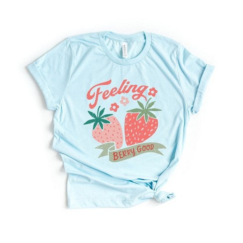 Simply Sage Market Women's Feeling Berry Good Strawberries Short Sleeve Graphic Tee - image 1 of 2