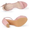 Allegra K Women's Open Toe Platform High Block Heel Ankle Strap Sandals - 4 of 4