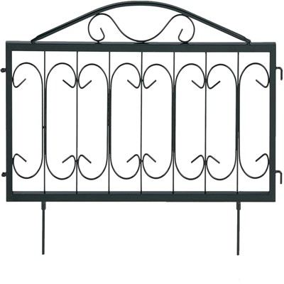 Decorative Garden Fence 4/6 Pack, 23.6in (H) x 7.9ft (L) Rustproof Metal Border Fences Decor Animal Barrier for Yard Outdoor