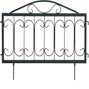 Decorative Garden Fence 4/6 Pack, 23.6in (H) x 7.9ft (L) Rustproof Metal Border Fences Decor Animal Barrier for Yard Outdoor - 1 of 4