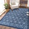 Machine Washable Area Rug Non Slip Non Shedding Rug Modern Floral Low Pile Carpet Foldable Stain Resistant Rugs for Bedroom Living Room Guest Room - 4 of 4