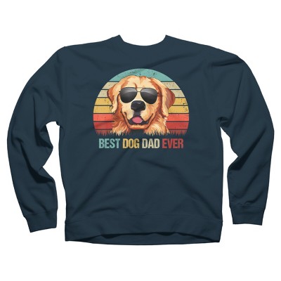Adult Design By Humans Best Dog Dad Ever Golden Retriever By LuckyCharm99 Sweatshirt