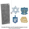 Big Dot of Happiness Happy Hanukkah Paper Straw Decor - Hanukkah Party Striped Decorative Straws - Set of 24 - 3 of 4