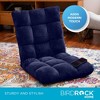 BIRDROCK HOME Adjustable Memory Foam Floor Chair - Comfortable, Versatile Seat for Gaming, Reading, Meditation - Foldable, Blue. - 4 of 4