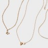 Girls' Initial with Choker and Layered Necklace Set - art class™ Gold - 3 of 3