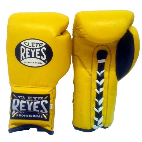 Cleto Reyes Hook And Loop Leather Training Boxing Gloves - Blue/silver :  Target