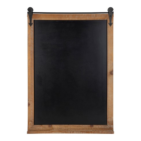 22 X 32 Cates Barn Door Wood Framed Chalkboard Rustic Brown Kate And Laurel Target