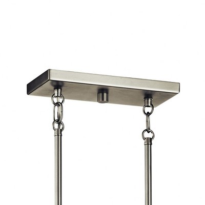 Lente 39" Brushed Nickel Industrial 5-Light Chandelier