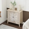 Wood Sideboard Cabinet,Entrance Way Carved Storage Cabinet  With 2 Doors And Adjustable Shelves Kitchen Storage Cabinet-Maison Boucle - 2 of 4