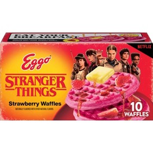Eggo Stranger Things Strange Frozen Strawberry Waffles Prepared, Heat and Serve - 12.3oz/10ct - 1 of 4