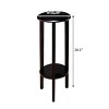 Vynxaria Espresso Round Accent Table with Tri-Leg Base - Elegant & Functional Design - 4 of 4