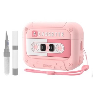 HTUTWOO for Airpods Pro 2 Case, Vintage Cassette Tape with Lanyard for Men & Women, Wireless Charge Support with Magsafe - 1 of 4