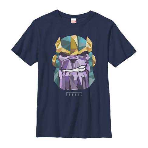 Boy S Marvel Geometric Thanos T Shirt Target - thanos roblox t shirt