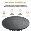 7-Piece Cast Aluminum Outdoor Dining Set: Round Table, Stackable Chairs & Blue Cushions - All-Weather Patio Furniture for Your Backyard - 4 of 4